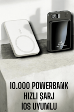 22.5W Magsafe Kablosuz Şarjlı Powerbank Dijital Ekran ve Hızlı Şarj - Görsel 3