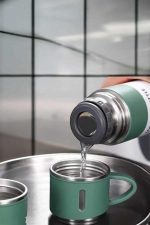 Paslanmaz Çelik 3’lü Termos Seti Vakumlu ve 8 Saat Isı Koruma - Görsel 4