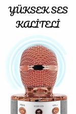 Şarjlı ve Uzun Pil Ömürlü Karaoke Mikrofon USB Bellek Destekli, Profesyonel Ses - Görsel 3