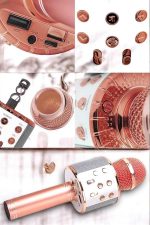 Kablosuz Bluetooth Karaoke Mikrofon USB ve AUX Girişli, Yüksek Ses Kalitesi - Görsel 3