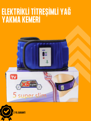 Titreşimli Masaj ve Zayıflama Kemeri – 5 Motor, 20 Mıknatıs, Ayarlanabilir Hız