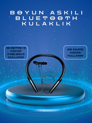 Polygold PG-100 Type-C Şarjlı Bluetooth Kulaklık – Boyun Askılı, Uzun Pil Ömürlü, Mikrofonlu