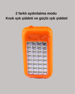 Güneş Enerjili LED Powerbank Işıldak – 10000 mAh, Su Geçirmez, 32 LED, Taşınabilir Tasarım - Görsel 3