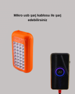 Güneş Paneli Destekli Powerbank ve LED Işıldak – 10000 mAh, Çift USB, Outdoor Kullanım İçin - Görsel 4
