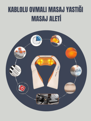 6 Başlıklı Isıtmalı Masaj Cihazı – Tüm Vücut İçin Derin Kas Masajı