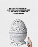 Dinozor Yumurtası Tasarımlı Projektörlü Gece Lambası - Görsel 2