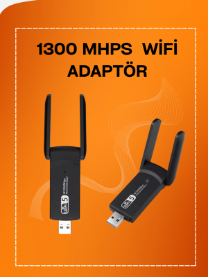 Tak-Çalıştır Özellikli Çift Bant WiFi Adaptör – 1200 Mbps
