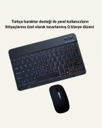Tüm Cihazlarla Uyumlu RGB Işıklı Kablosuz Klavye ve Mouse Seti - Görsel 3