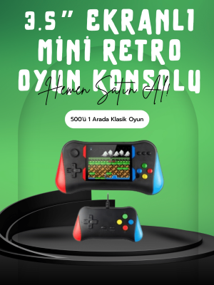 Çocukluğunuzun Oyunları Tek Cihazda – 500 Oyunlu El Konsolu