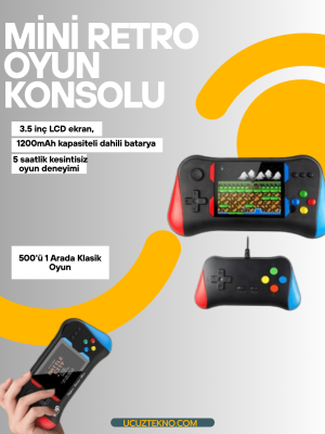 Şarjlı Taşınabilir Oyun Konsolu – X7M Retro Game Box