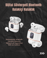 Dijital Göstergeli Bluetooth Kulakiçi Kulaklık – 4’lü Paket, Gürültü Engellemeli