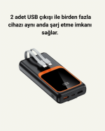 20.000 mAh Powerbank – 22.5W Hızlı Şarj, Çok Kablolu, Dijital Göstergeli - Görsel 4