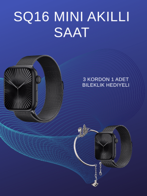SQ-16 Mini Series 10 Akıllı Saat | Spor Modları, Bildirim ve Müzik Kontrolü