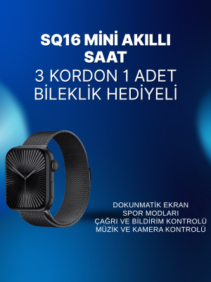 Mini Series 10 Akıllı Saat | 3 Kordon + Bileklik Hediyeli, Tüm Telefonlarla Uyumlu