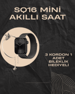 SQ-16 Mini Series 10 Akıllı Saat | Şık ve Hafif Tasarım, 3 Kordon Seçeneği