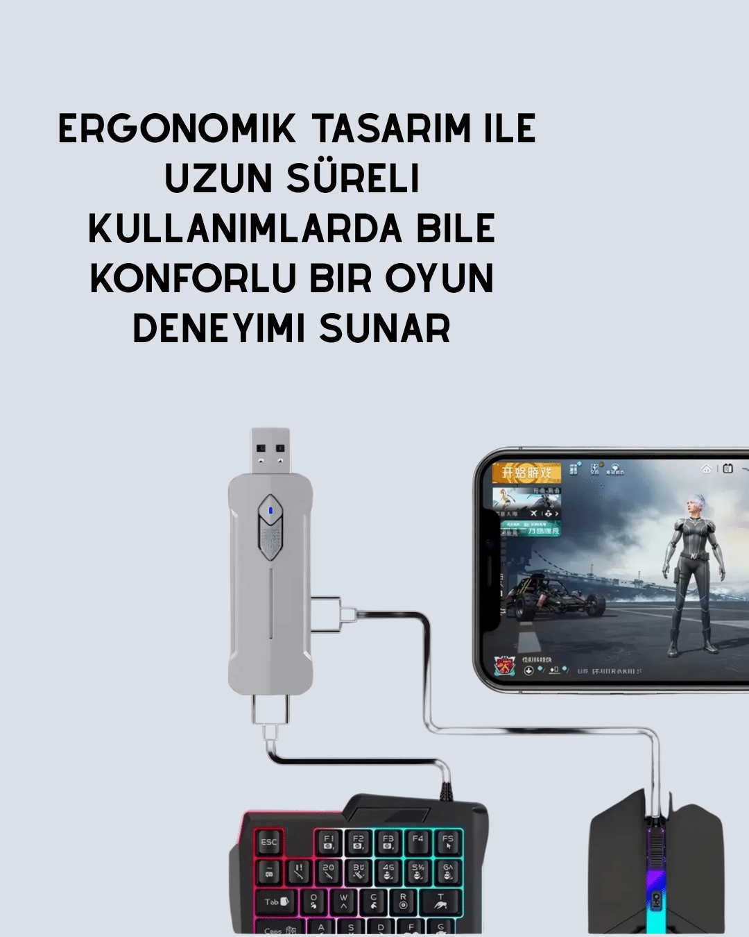 1214482_8.png Bluetooth 5.3 Mobil Oyun Aksesuar Seti – PUBG Uyumlu - Görsel 3