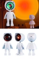 Astronot Işık Projektörü Gökkuşağı Projeksiyon Gece Lambası Hediyelik - Görsel 2