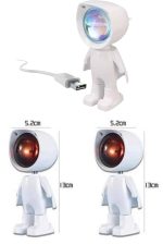 Astronot Işık Projektörü Gökkuşağı Projeksiyon Gece Lambası Hediyelik - Görsel 3