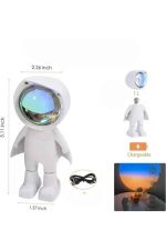 Gün Batımı Lambası Işık Arka Plan Projektör Sevimli Astronot Enerji Tasarruflu - Görsel 2