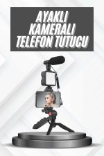 Telefon Tutucu Mikrofonlu Işıklı Youtuber Video Kayıt