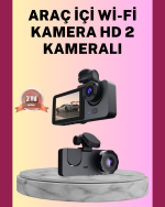 Yol Kayıt Araç Kamerası HD DVR 3 Kameralı 2.0in Ekranlı Ön İç Arka