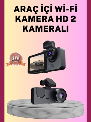 Yol Kayıt Araç Kamerası HD DVR 3 Kameralı 2.0in Ekranlı Ön İç Arka