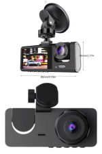 Yol Kayıt Araç Kamerası HD DVR 3 Kameralı 2.0in Ekranlı Ön İç Arka - Görsel 3