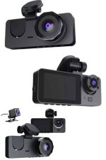Yol Kayıt Araç Kamerası HD DVR 3 Kameralı 2.0in Ekranlı Ön İç Arka - Görsel 4