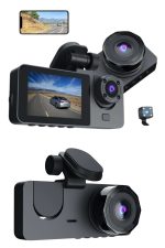 3 Kameralı 2 İnç 1080P Araç İçi Kamera Sürüş Kamerası CarPlay - Görsel 2