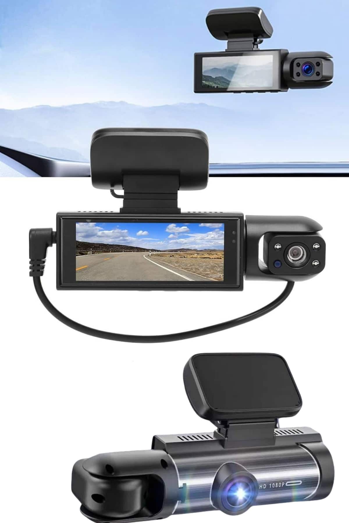 1214524_10-238.jpg Araç Kamerası Dönebilen HD Kaliteli Video ve Fotoğraf Kaydedici - Görsel 5