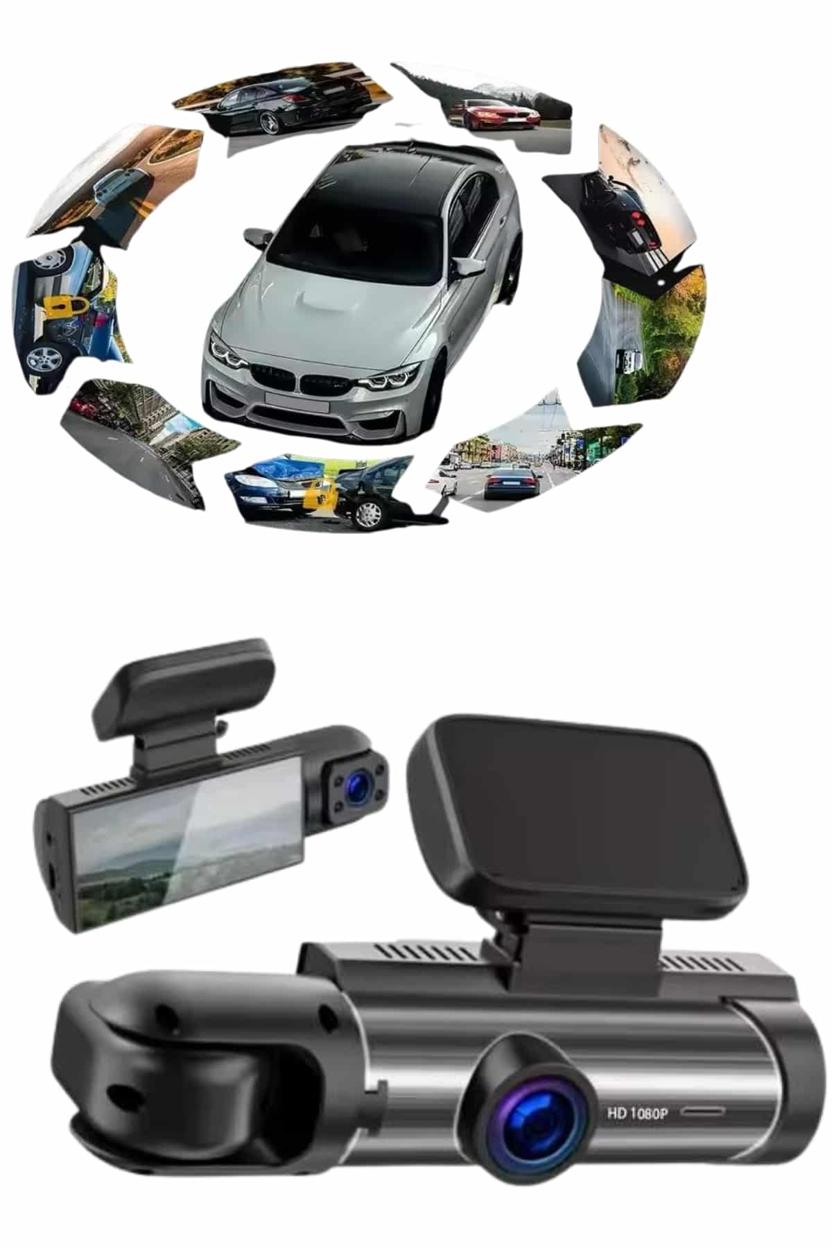 1214524_9-238.jpg Araç Kamerası Dönebilen HD Kaliteli Video ve Fotoğraf Kaydedici - Görsel 4