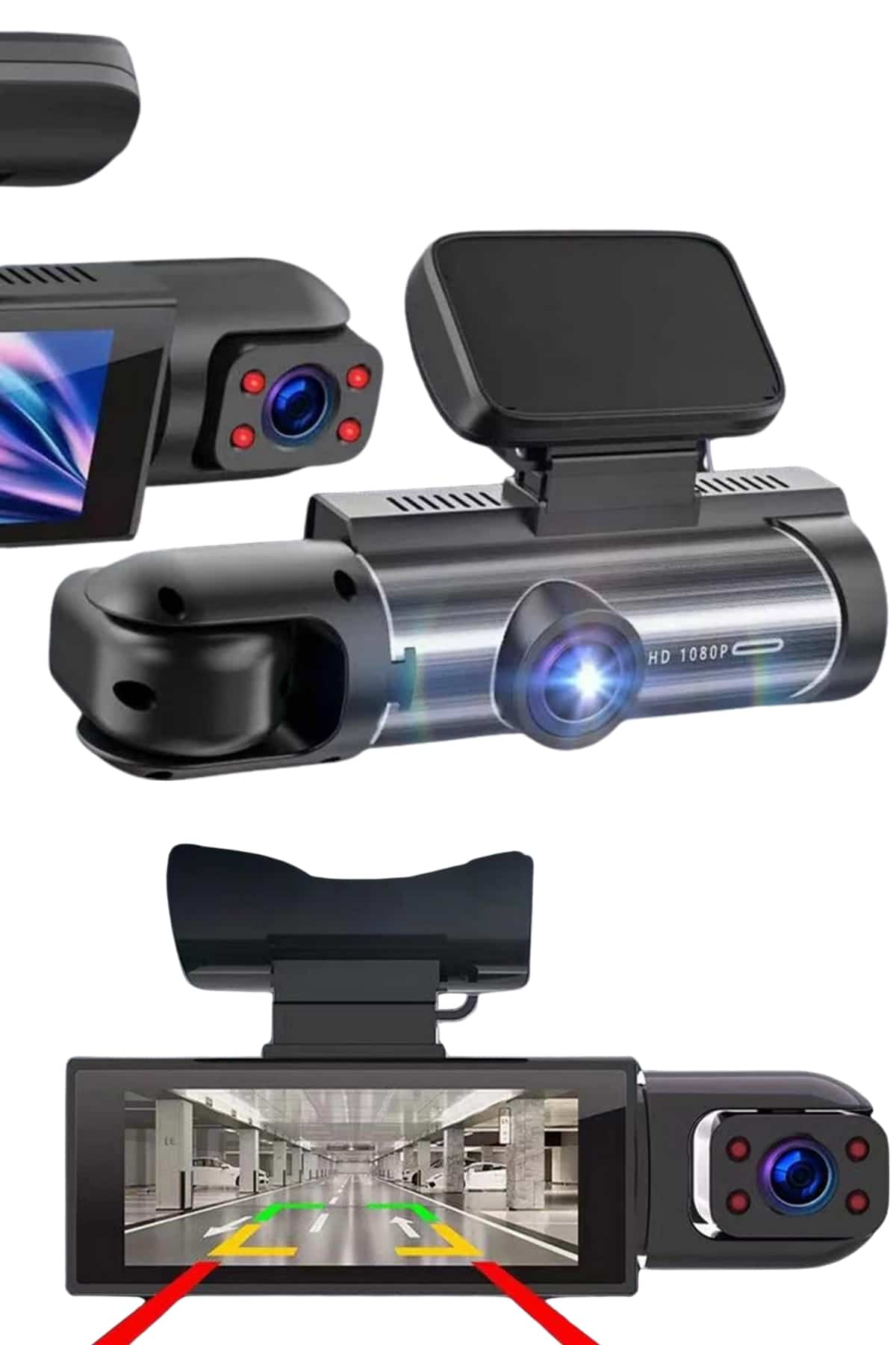1214525_5-235.jpg Çift Kameralı Araç Kamerası Ön ve Arka Kameralı - Görsel 5