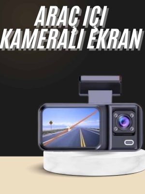 1080p Sürüş Kaydedici 2 İnç Araç Araba Ön İç Arka DVR IPS Ekran