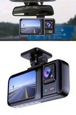 1080p Sürüş Kaydedici 2 İnç Araç Araba Ön İç Arka DVR IPS Ekran - Görsel 2