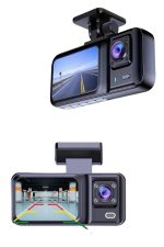 DVR Araç İçi Kamera Ön ve İç Kamera 2 İnç Ekranlı Çift Kamera - Görsel 2