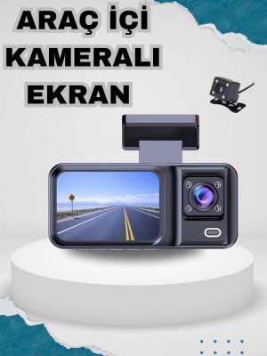 Ön ve Arka Kameralı 2 İnç 1080P Full HD DVR Araç İçi Ekran