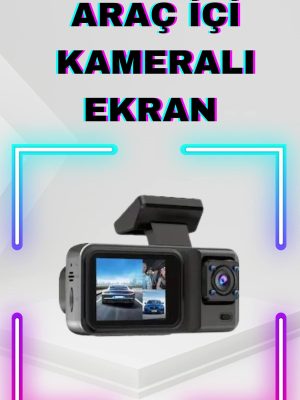 2 İnç Araç İçi Kameralı Ekran 1080P Full HD Kaliteli Hafıza Kart Destekli