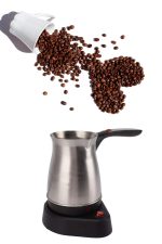 Paslanmaz Çelik Türk Kahvesi Makinesi 6 Fincan Kpasiteli Elektrikli Cezve - Görsel 4