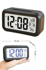 Dijital Masa Saati Termometre Takvim Led Ekran Pilli Ev Ofis Masası - Görsel 3