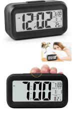 Dijital Masa Saati Termometre Takvim Led Ekran Pilli Ev Ofis Masası - Görsel 4