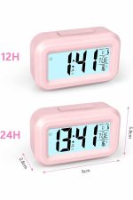 Gece Dijital Masa Saati Dijital Alarmlı Led Ekran Pilli Çalar Saat - Görsel 5