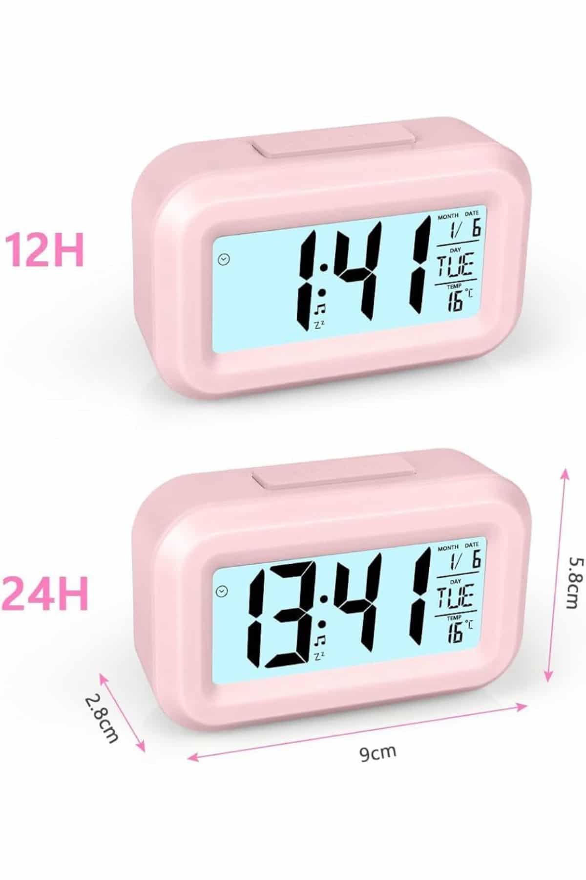 1214562_25-13.jpg Gece Dijital Masa Saati Dijital Alarmlı Led Ekran Pilli Çalar Saat - Görsel 5