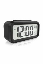 Dijital Masa Saati Takvim Çalar Saat Alarmlı Işıklı Led Ekran Pilli - Görsel 3