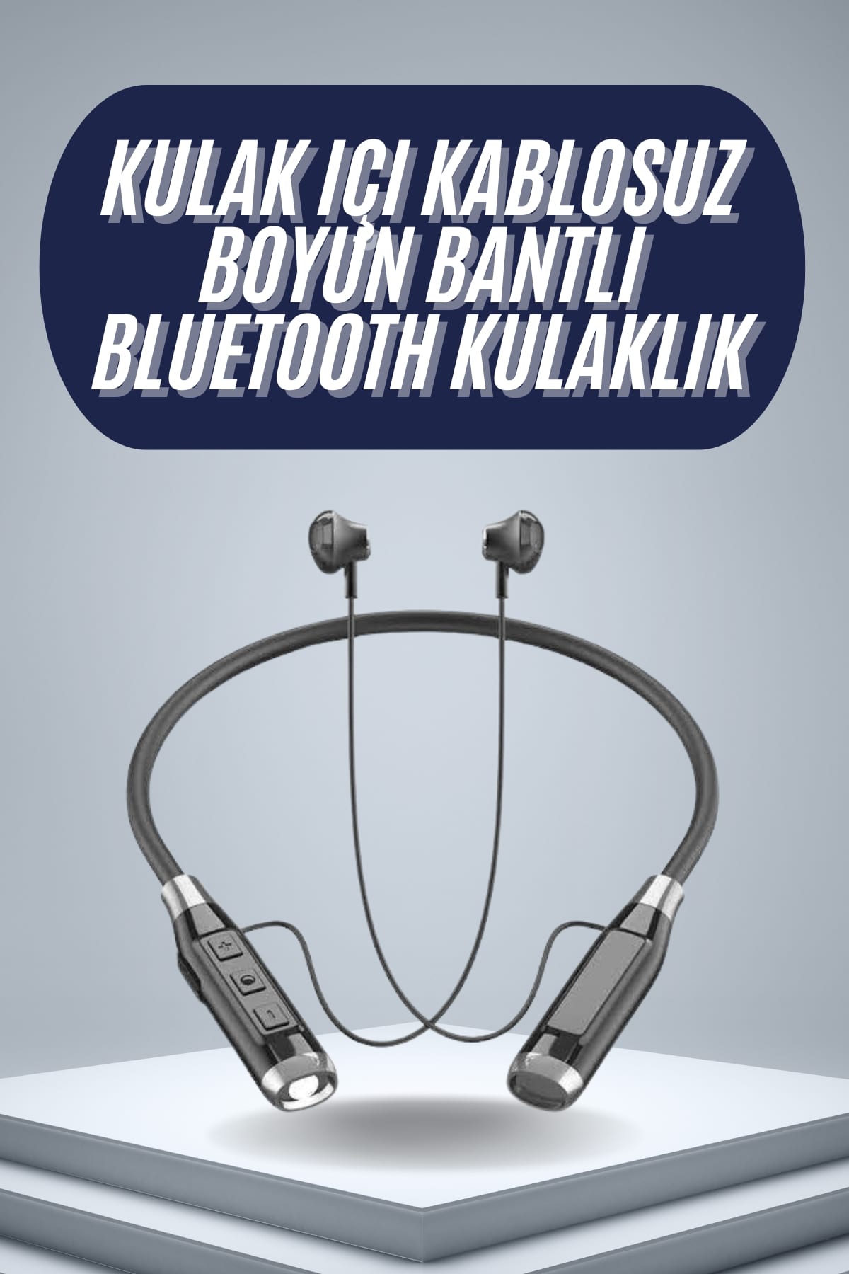 1214575_26-10.jpg 120 Saat Bluetooth Kulaklık Kablolu Boyun Askılı SD Kart Girişli ANC Özellikli - Görsel 1