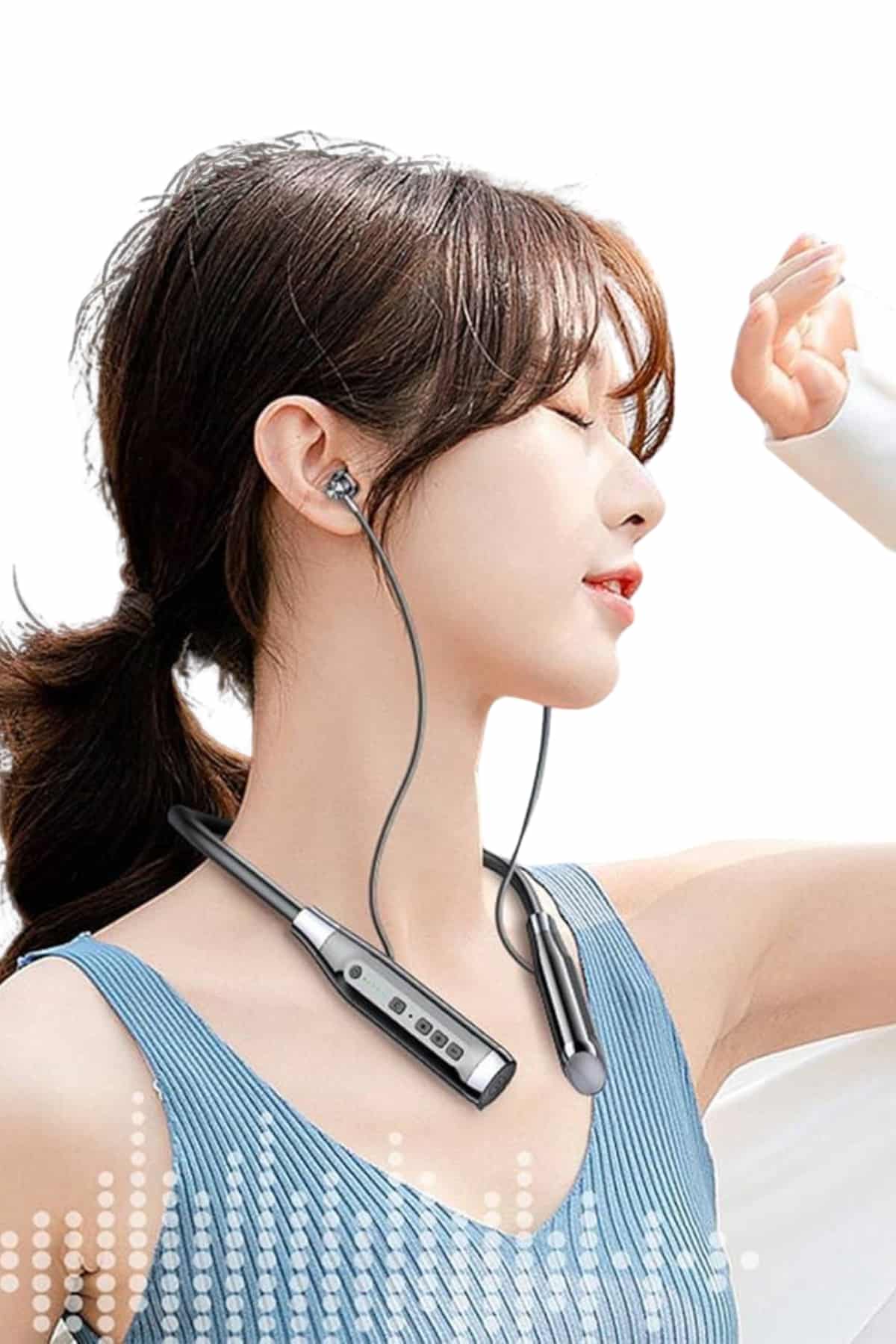 1214578_19-11.jpg Boyun Bantlı SD Kart Girişli Yüksek Perfomanslı Bluetooth Kulaklık - Görsel 4