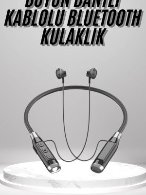 Boyun Bantlı Kulak İçi Kablolu Yüksek Ses Kaliteli Bluetooth Kulaklık