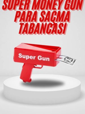 Para Saçma Tabancası Kırmızı Para Fırlatma Oyuncağı Parti Eğlencesi