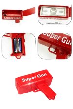 Çocuklara Özel Eğlenceli Para Saçma Makinası Parti Oyuncağı Kırmızı - Görsel 3