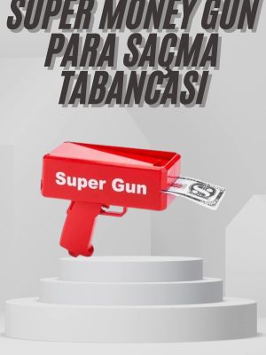 Para Dolar Saçma Para Atma Tabancası Otomatik Kırmızı Oyuncak