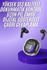 Yeni Nesil Bluetooth Kulaklık Dijital Göstergeli Gaming Dokunmatik 5.3 Kablosuz - Görsel 2